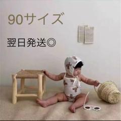 新品⭐︎くまさん水着/帽子付き/サイズ90/韓国子供服