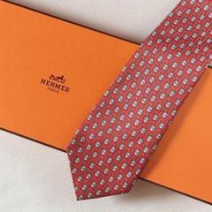 美品 エルメス HERMES ネクタイ シルク100% フランス製 レッド