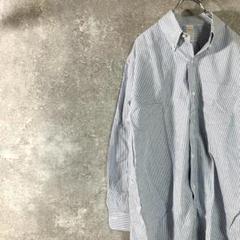 Kent　ストライプシャツ　長袖　ブルー　ストライプ　ボタンダウン コットン