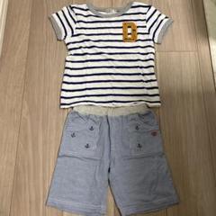 【超美品】DOUBLE.B ボーダー Tシャツとパンツセット 120cm