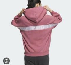 ピンク　adidas パーカー