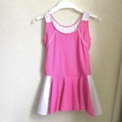 水色 フレアスカート水着 ショートパンツ 130cm