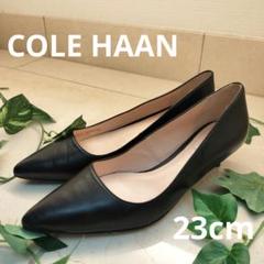COLE HAANコールハーン パンプス ブラックレザー ポインテッド
