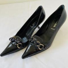 美品！PRADA プラダ パンプス スエード　黒　ブラック　23㎝　サイズ36 PRADA(プラダ) パンプス 36 レディース - 黒