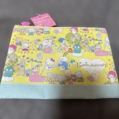 タグ付　サンリオキャラクター♡フラットポーチ　キティ♡ザシキブタ♡キキララetc