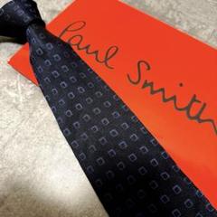【✨美品✨】Paul Smith ポールスミス ネクタイ スクエア ネイビー