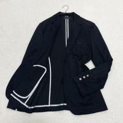 【美品】フレッドペリー ジャージー素材 テーラードジャケット 銀ボタン ブラック 美品】フレッドペリー ジャージー素材 テーラードジャケット 銀