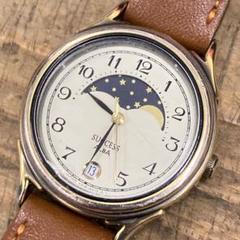 ALBA 腕時計 クォーツ ムーンフェイス　レトロ　ジャンク品 SEIKO ALBA 腕時計 ムーンフェイス ジャンク品 - メルカリ