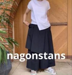 ❁ nagonstans ナゴンスタンス 半袖 ラップ Tシャツ ホワイト