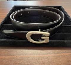 GUCCI ブラックレザー ベルト 95/38