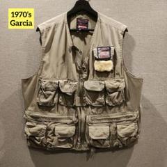 おみや様 専用】70s garcia Black Bass Emblem Fishing Vest