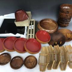 骨董　柚子形　器　漆器　木製　漆　向付　お椀　5つ　木箱 骨董 柚子形 器 漆器 木製 漆 向付 お椀 5つ 木箱