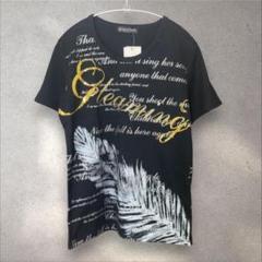 00s archive 平成ギャル男 ピチTシャツ 英字 黒金 お兄系 y2k