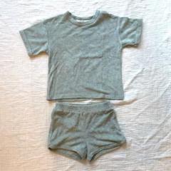 H&M パイル生地 テリー Tシャツ&ショートパンツ セットアップ 110