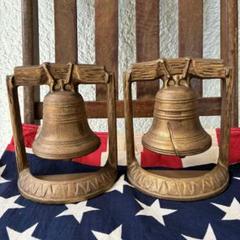 貴重！50's〜ベル金属製アメリカアンティークBookend USA