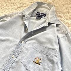 Ralph Lauren ダンガリーシャツ イニシャルエンブレム刺繍 90s