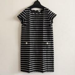 未着用【ブギウギ】38/M ボーダーワンピース 黒