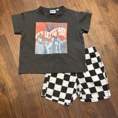 【2点セット】ビートルズTシャツ　ハーフパンツ　モノクロ