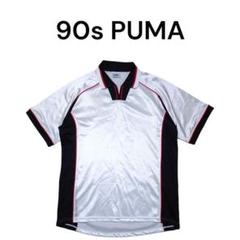 90s PUMA　ナンバリングビッグプリントゲームシャツ襟付きユニフォームプーマ