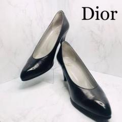 【最高級ブランド】Dior パンプス 23cm アーモンドトゥ ブラック