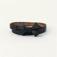 【新品タグ付き】メゾンボワネ　23AW フランス製　レザー　ブラック　ボウベルト
