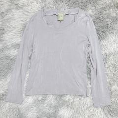 SYBILLA シビラ レディース Tシャツ M 長袖 無地 グレー 日本製