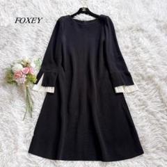 ファッションなデザイン 美品✨ フォクシー ニットワンピース 袖口プリーツ 長袖 バイ ワンピース