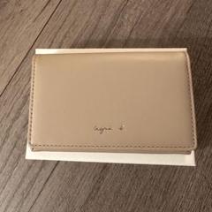 agnis b. ベージュ 名刺入れ agnes b. アニエスベー カードケース 名刺入れ ボヤージュ