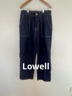 Lowell ダークブルーワイドレッグデニム　ワイドパンツ　ジーンズ