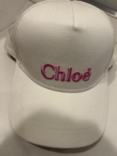 【激安アウトレット!】 お値下げ】Chloé クロエ メルカリ - ピンク刺繍 ホワイトキャップ 帽子