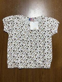 【新品タグ付き★m.o.c. 100cm】半袖花柄トップス 黄色 紫 キッズ