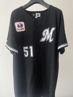 千葉ロッテマリーンズミズノ制山口航輝ビジターユニフォームOサイズ