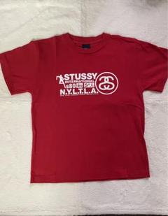 新品 STUSSY オールドステューシー 半袖 Ｔシャツ レッド M タグ付き オールドステューシー】Stüssy 赤 Tシャツ FEELIN' RITE!!