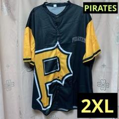 ピッツバーグ・パイレーツ ベースボールシャツ 2XL ブラック×イエロー　半袖のサムネイル