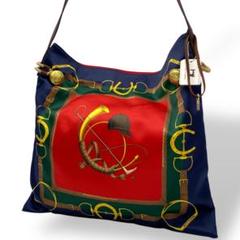 極美品　トプカピ　ショルダーバッグ　スカーフ柄　金ボタン　キーチャーム　肩掛け