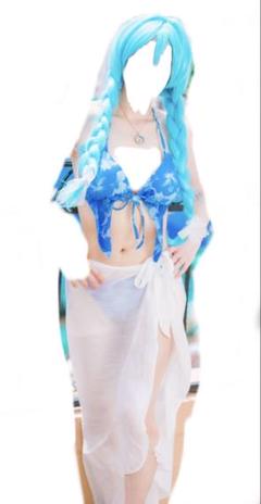勝利の女神 NIKKE ヘルム 水着 コスプレ衣装 ウィッグ付き ニケ