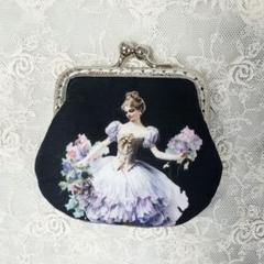 がま口コインケース バレリーナ①小銭入れ☆ポーチ☆ハンドメイド