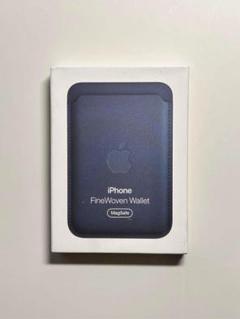 【新品】純正 MagSafe対応iPhoneファインウーブンウォレット・ブルー②