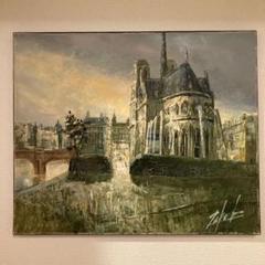 高木 博 油彩画 パリ ノートルダム寺院 - メルカリ