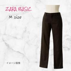 ZARA BASIC チノパン ダークブラウン Mサイズ ストレート 送料無料