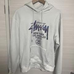 Stussy グラフィックパーカー ホワイト - メルカリ