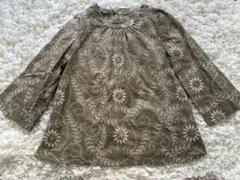 ローラアシュレイ LAURA ASHLEY 花柄 刺繍 ノーカラー ブラウス