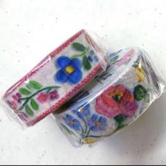 mt マスキングテープ　刺繍系２本組　レース　カロチャ 刺繍　刺しゅう　マステのサムネイル