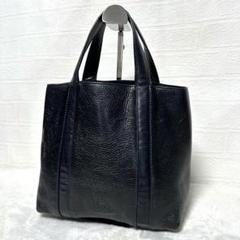 【美品】ヒロフ トートバッグ サイドポケット 肩掛け 自立　A4 スクエア型　黒 ヒロフ HIROFU トートバッグ サイドポケット 肩掛け 自立 A4 黒