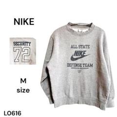 NIKE ナイキ スウェット トレーナー M グレー バックプリントロゴ
