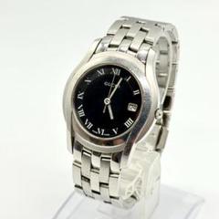 ✨かつ様✨GUCCI 腕時計 5500M デイト シェリーライン 黒文字盤 GUCCI グッチ ボーイズ 腕時計 シェリーライン クオーツ