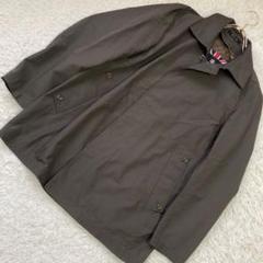 Aquascutum ステンカラーコート カーキ M ビジネス シンプル