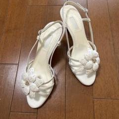 Marie femme ホワイトリボンサンダル23cm EE