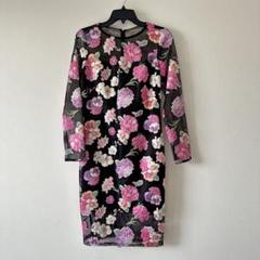 OUTLET SALE- 訳あり品など大放出 タダシショージ花柄メッシュワンピースM - メルカリ ワンピース