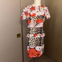 モスキーノ MOSCHINO CHEAP 花ヒョウ柄タ ワンピース サイズM